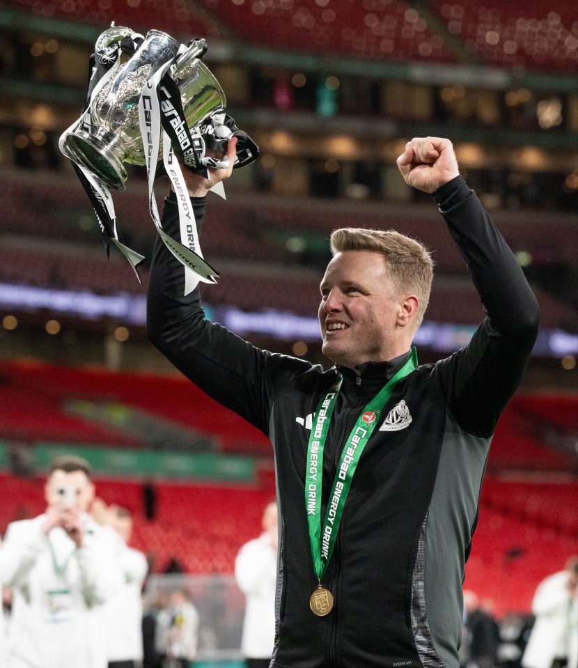 Eddie Howe fights back tears as he dedicates Carabao Cup to late mum as Newcastle hero Dan Burn says ‘don’t wake me up’