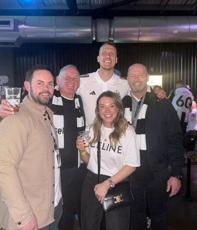 Newcastle stars in wild Carabao Cup final celebrations as they are joined by Alan Shearer and daughter Chloe at Boxpark