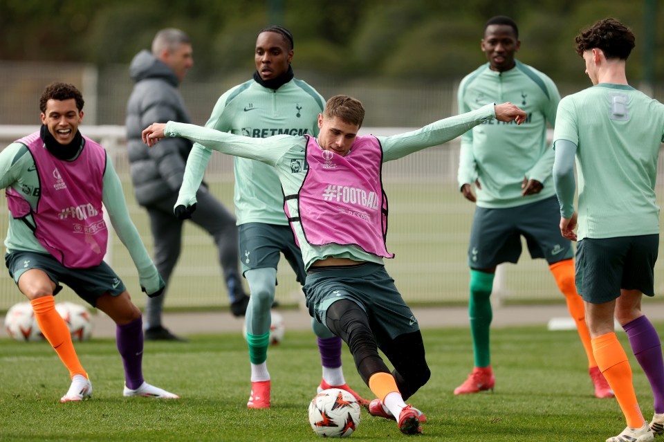 Heartwarming reason Tottenham stars all wore mismatched socks in training ahead of Europa League tie with AZ Alkmaar