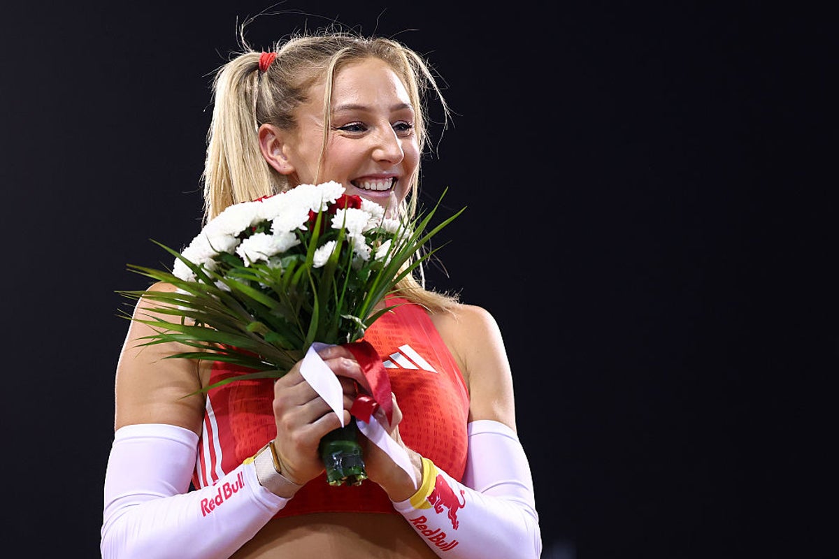 Molly Caudery wins pole vault at Doha Diamond League