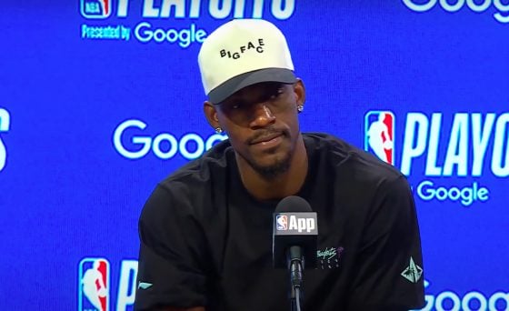 Jimmy Butler reacts to Game 3 loss