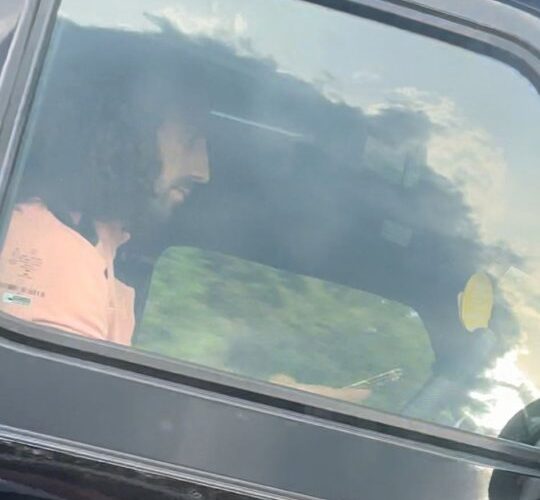 Moment Chelsea ace Marc Cucurella uses mobile while driving Mercedes G-wagon as he’s seen ‘veering across road’
