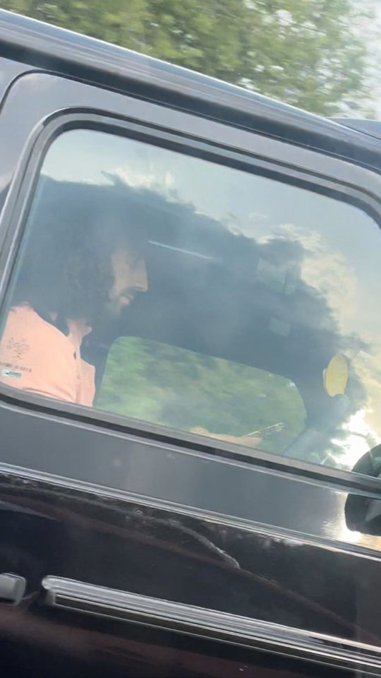 Moment Chelsea ace Marc Cucurella uses mobile while driving Mercedes G-wagon as he’s seen ‘veering across road’
