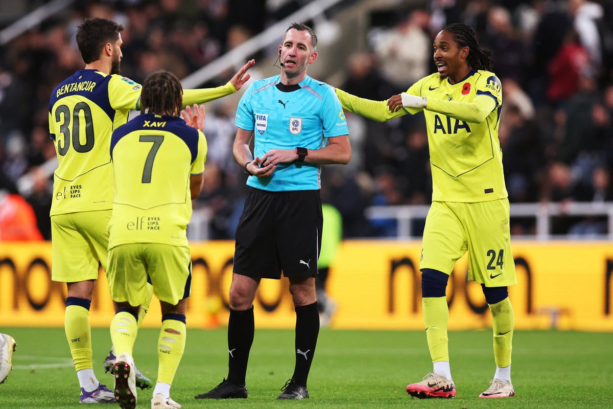 Thomas Frank criticises referee after Newcastle score while Djed Spence was tying his boot laces