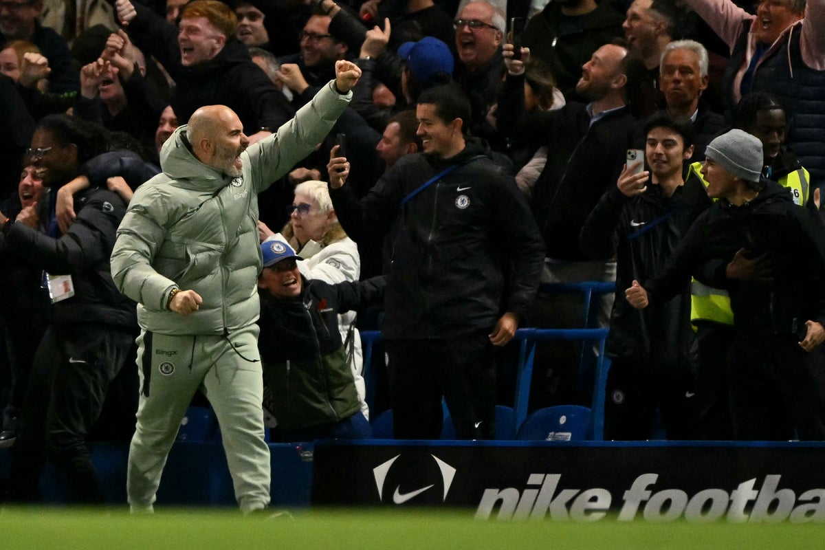 Enzo Maresca sent off for celebrating Chelsea’s last-gasp win over Liverpool