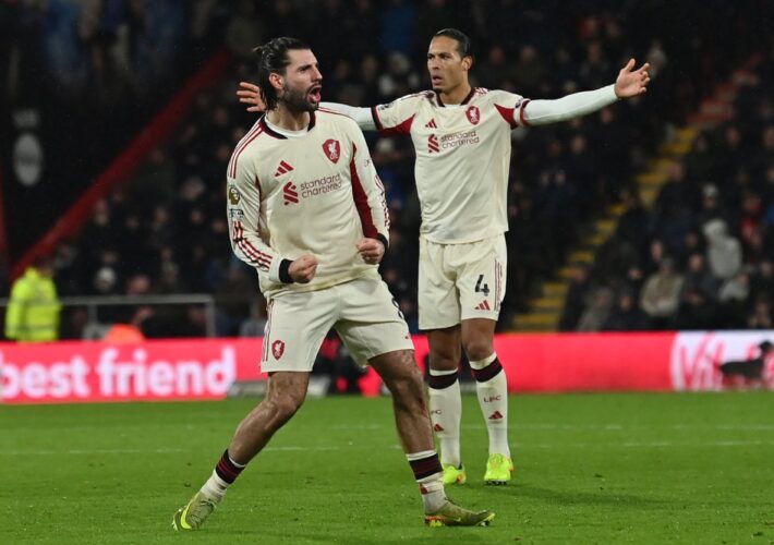 Bournemouth vs Liverpool live: Reds probing for an equaliser after first-half capitulation in Premier League clash