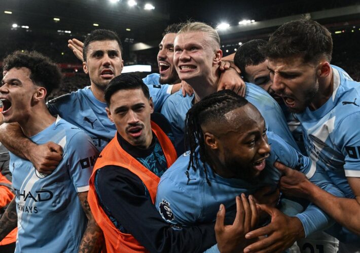 Man City are breathing down Arsenal’s necks after frenzy and farce in rare win over Liverpool at Anfield