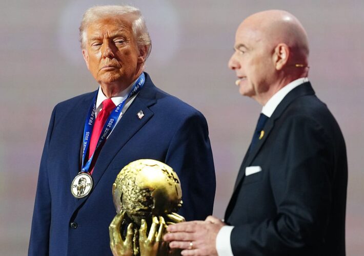 Gianni Infantino insists Trump ‘deserves’ controversial Fifa peace prize