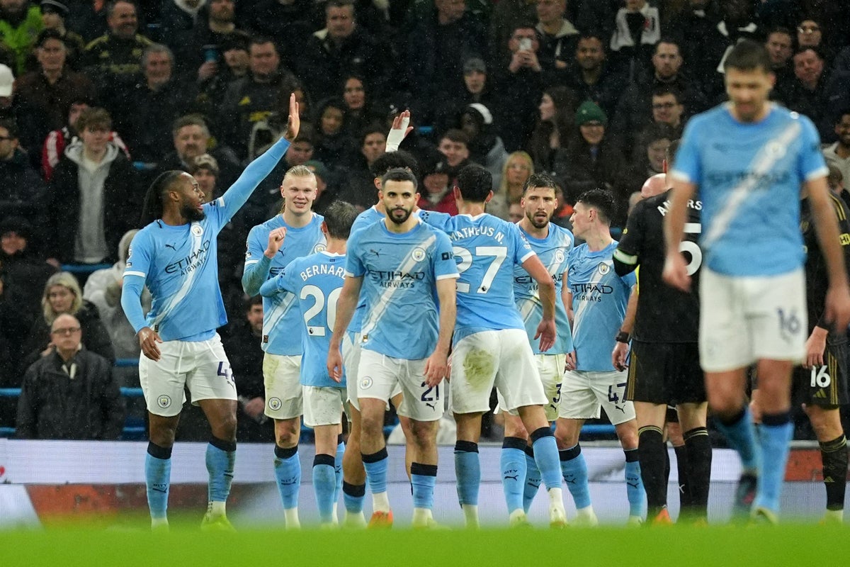 Man City coast to close gap on Arsenal – while resting Erling Haaland for second half