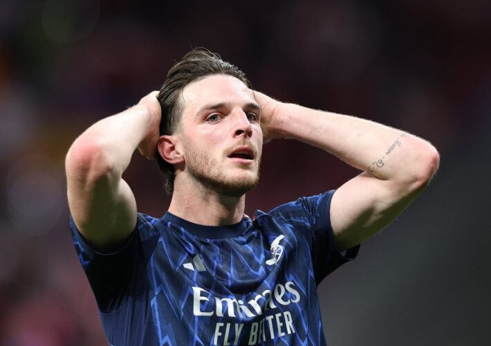 Declan Rice claims Atletico Madrid fans ‘provoked’ referee to overturn ‘clear penalty’ for Arsenal