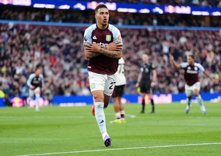 Aston Villa vs Liverpool LIVE: Virgil van Dijk heads in equaliser after Morgan Rogers’ opening goal