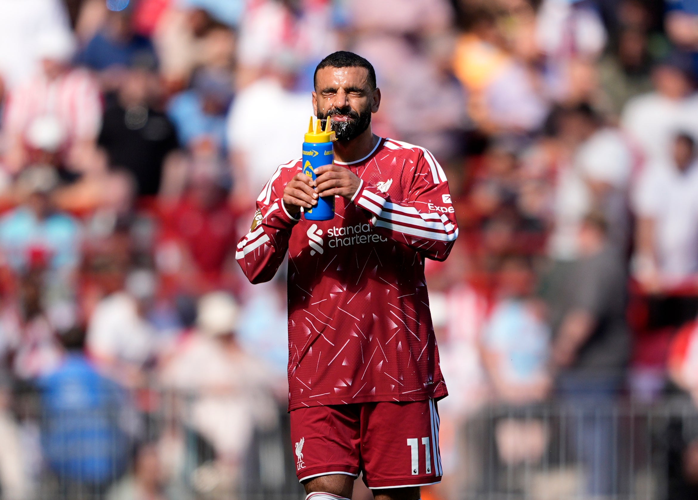 Liverpool vs Brentford LIVE: Mohamed Salah hits the post as Reds look to secure Champions League