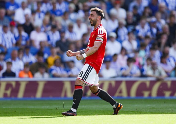Bruno Fernandes breaks record as Man United drop Brighton into Conference League
