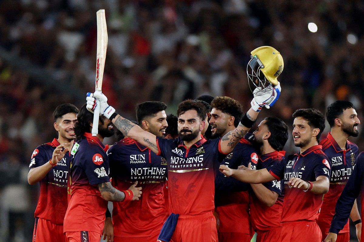 Virat Kohli leads Bengaluru to 5-wicket win over Gujarat in Indian Premier League final