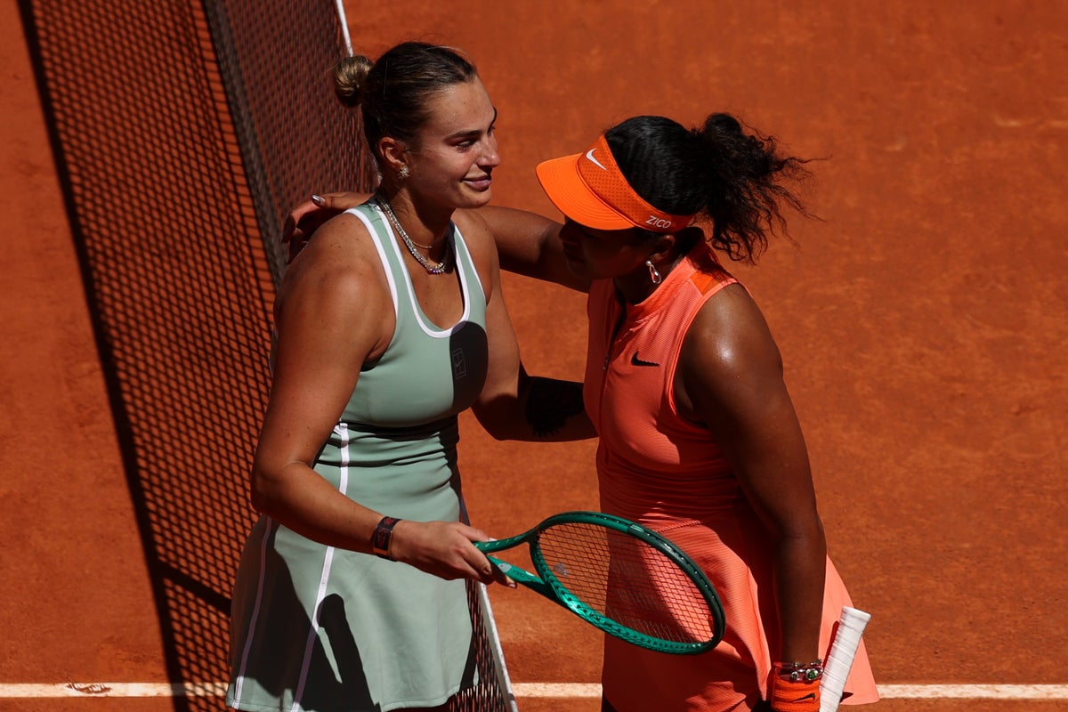 Dominant Sabalenka and rejuvenated Osaka set up blockbuster French Open clash