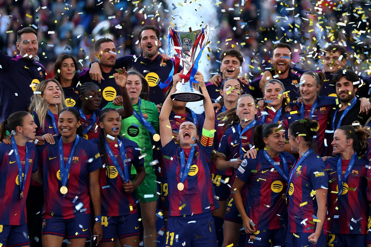Barcelona produce second-half masterclass to rout Lyon and claim Women’s Champions League title