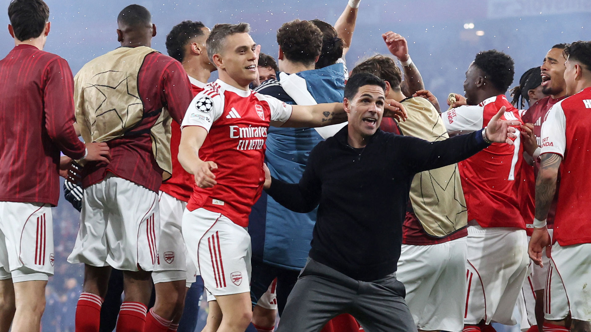 Inside Arsenal’s Champions League celebrations as Arteta plays party-pooper before praising resurgent star
