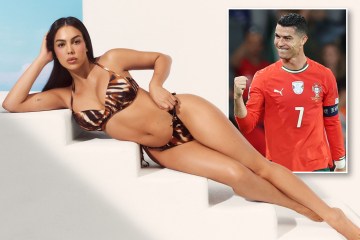 Georgina Rodriguez models dramatic new look as Cristiano Ronaldo’s fiancee shows off cleavage in open blouse