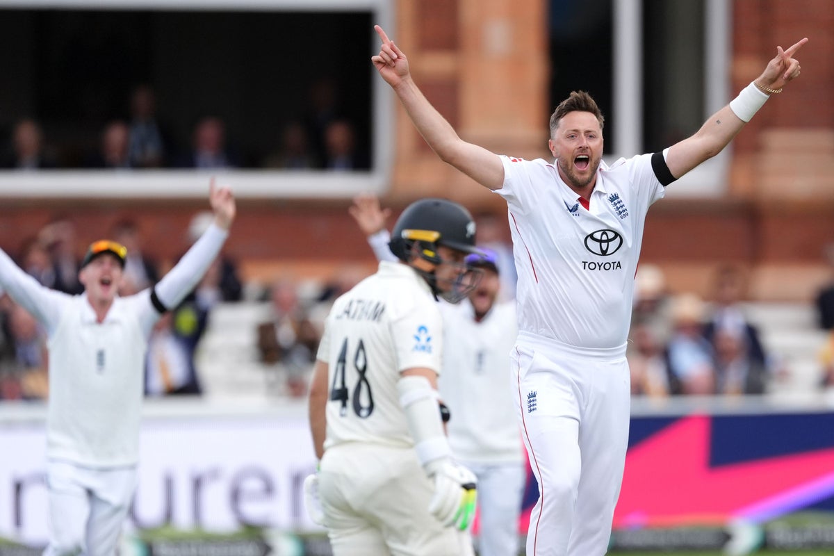 Ollie Robinson shines on England return during wicket-ladened first day at Lord’s