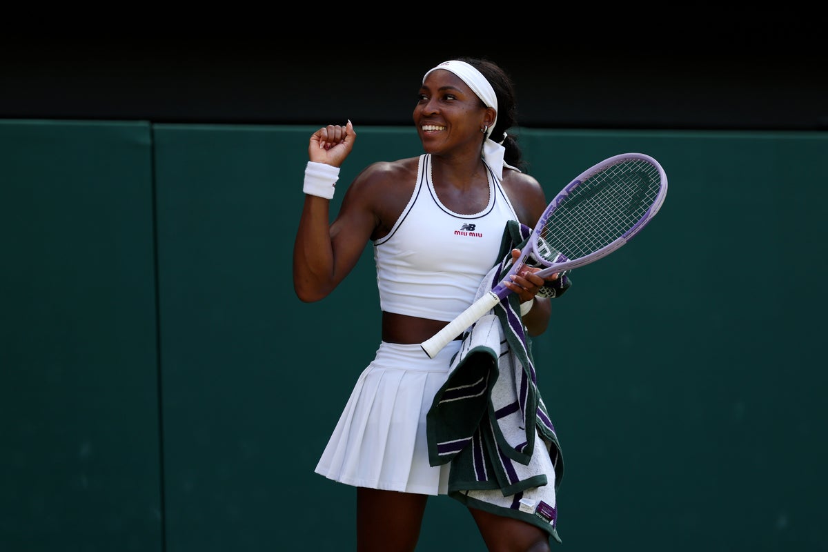 Coco Gauff digs deep to overcome Jessica Pegula and reach first Wimbledon semi-final