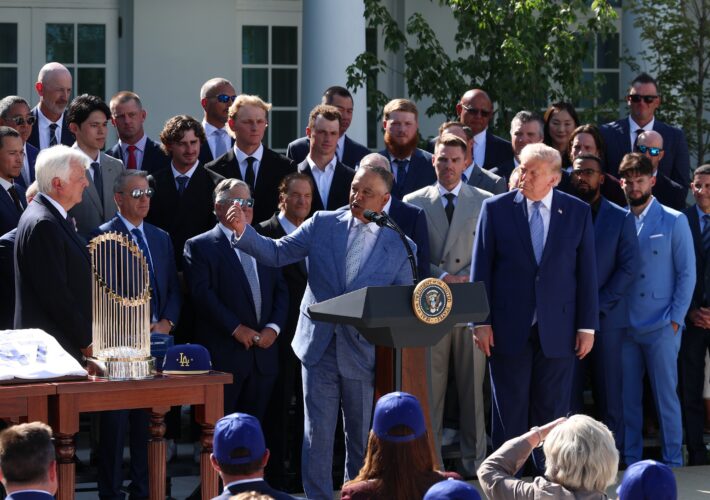 Trump hails Dodgers as ‘one of the great brands’ during White House visit