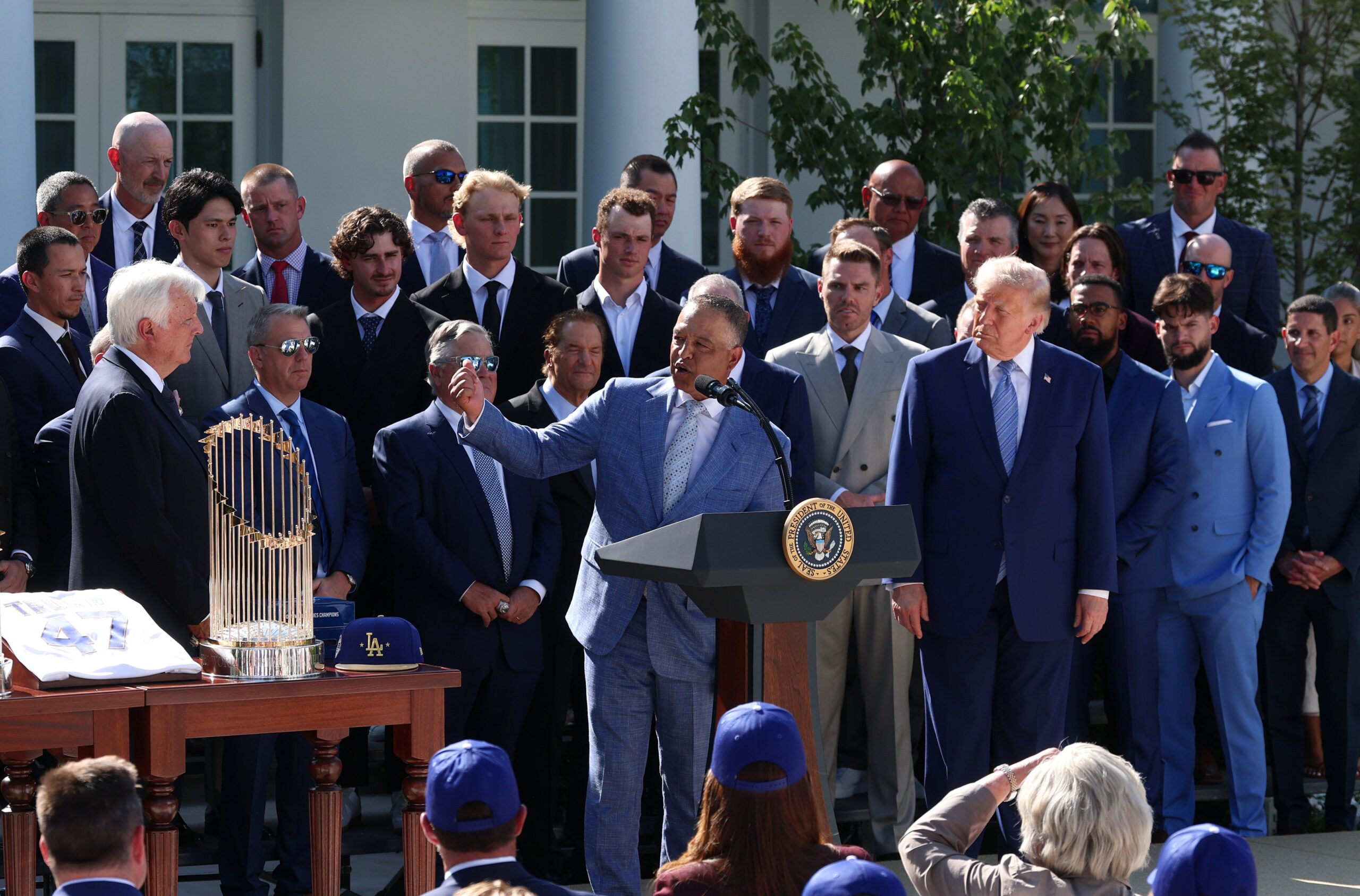 Trump hails Dodgers as ‘one of the great brands’ during White House visit