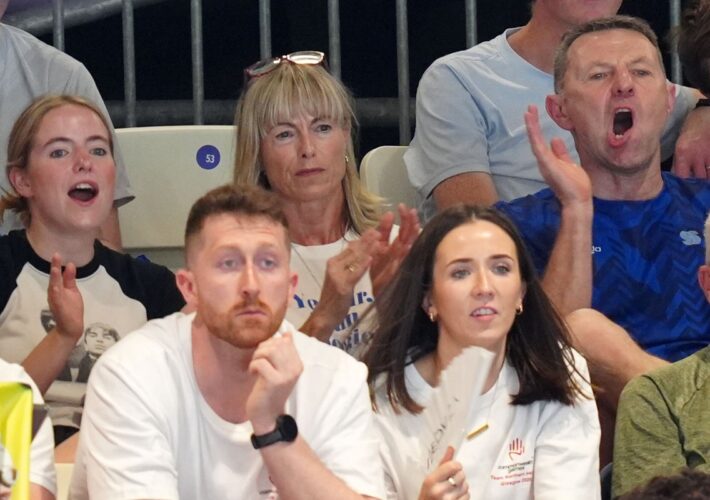 Madeleine McCann’s brother cheered on by parents at Commonwealth Games