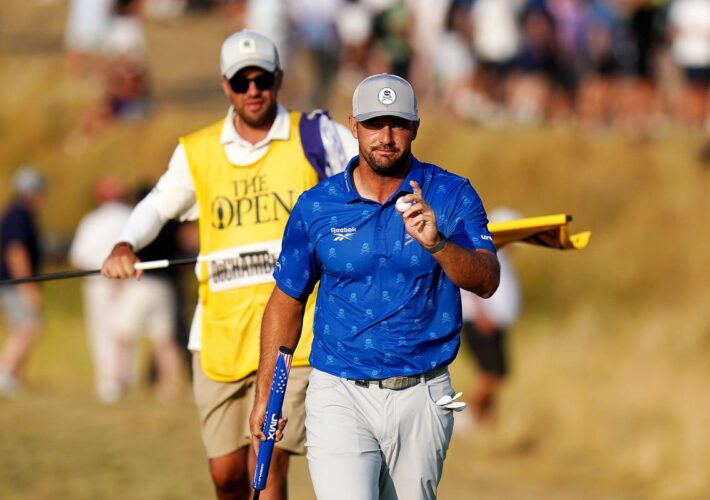 Bryson DeChambeau ‘fired up’ after two-shot penalty dents Open title chances