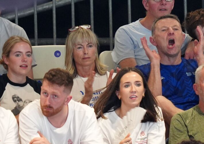 Madeleine McCann’s brother cheered on by parents at Commonwealth Games
