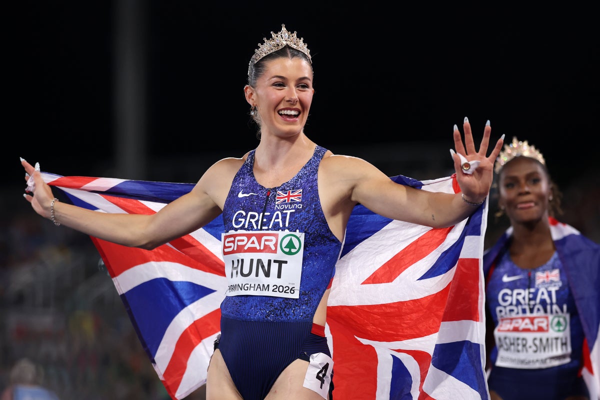 ‘Dreams do come true’: Amy Hunt makes history with fourth gold at European Athletics Championships