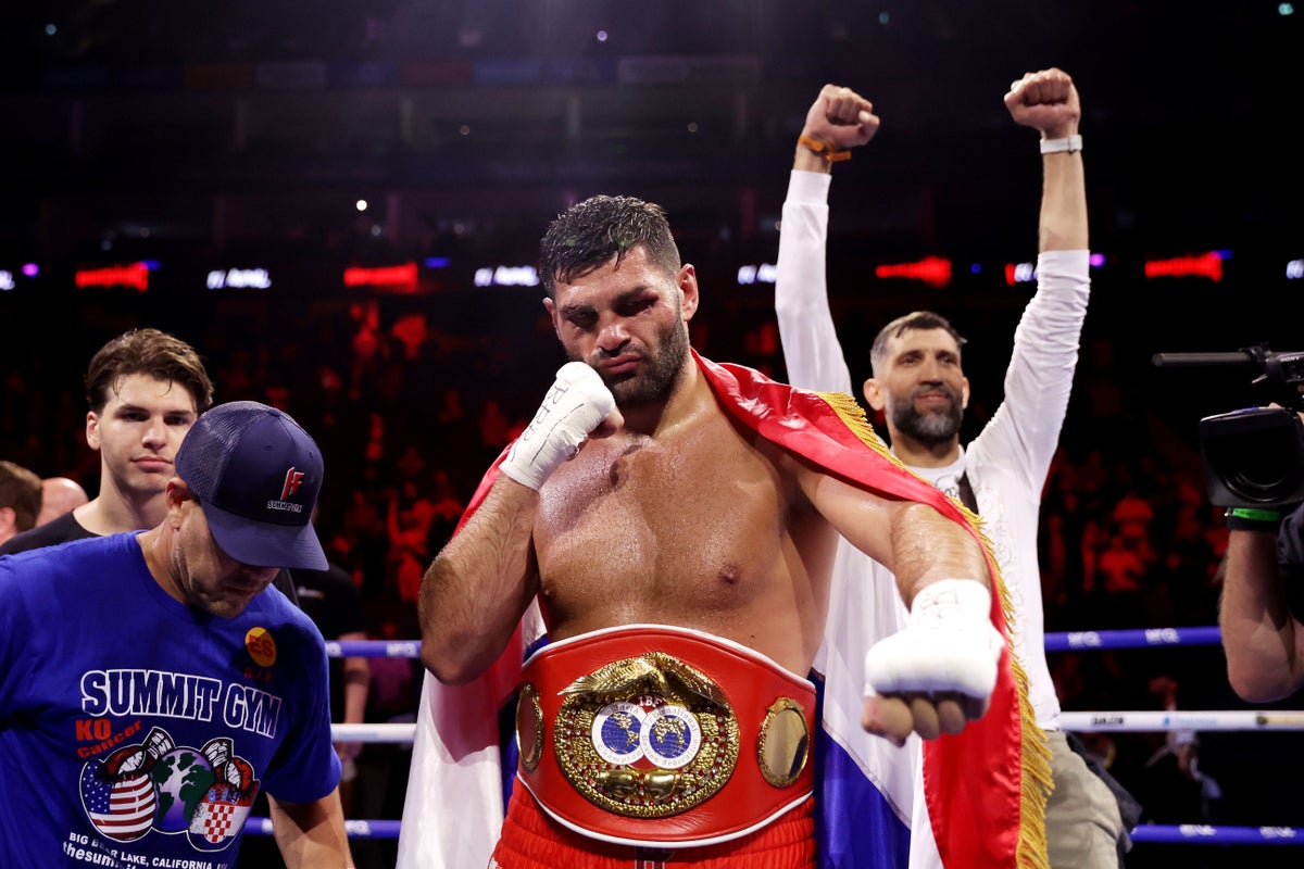 Filip Hrgovic claims heavyweight title as Moses Itauma taken to hospital