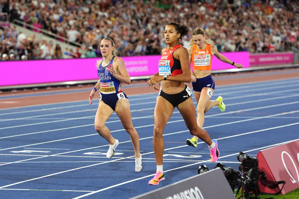 Keely Hodgkinson reflective after losing European 800m crown to Audrey Werro