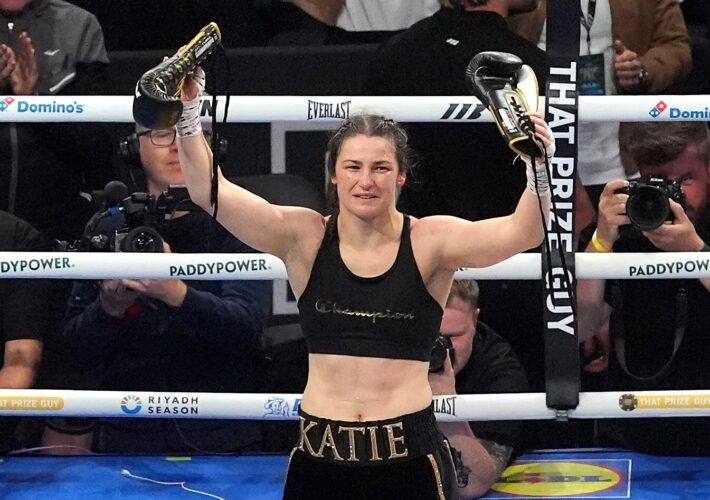 Katie Taylor vs Flora Pili LIVE: Fight result and reaction as Irish icon retires with victory at Croke Park
