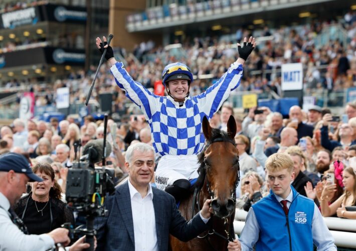 Saffie Osborne wins St Leger to become first ever female jockey to claim a British Classic