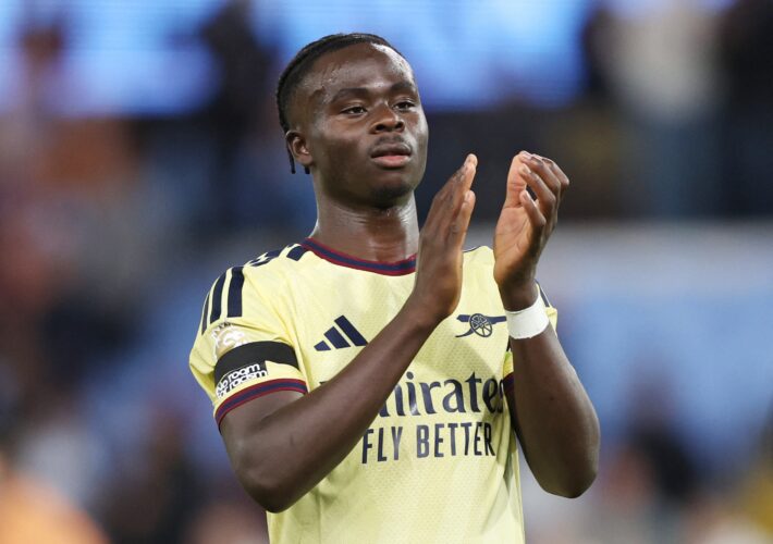 Bukayo Saka sends two-word message to Arsenal’s rivals after winner against Aston Villa