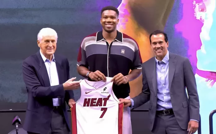 Giannis Antetokounmpo reveals Pat Riley worked out with him in Greece